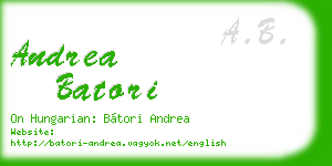 andrea batori business card